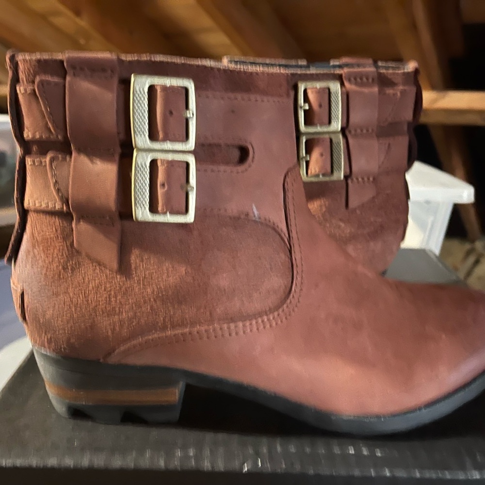 Sperry Women's Brown Ankle Boots with Buckle Detail